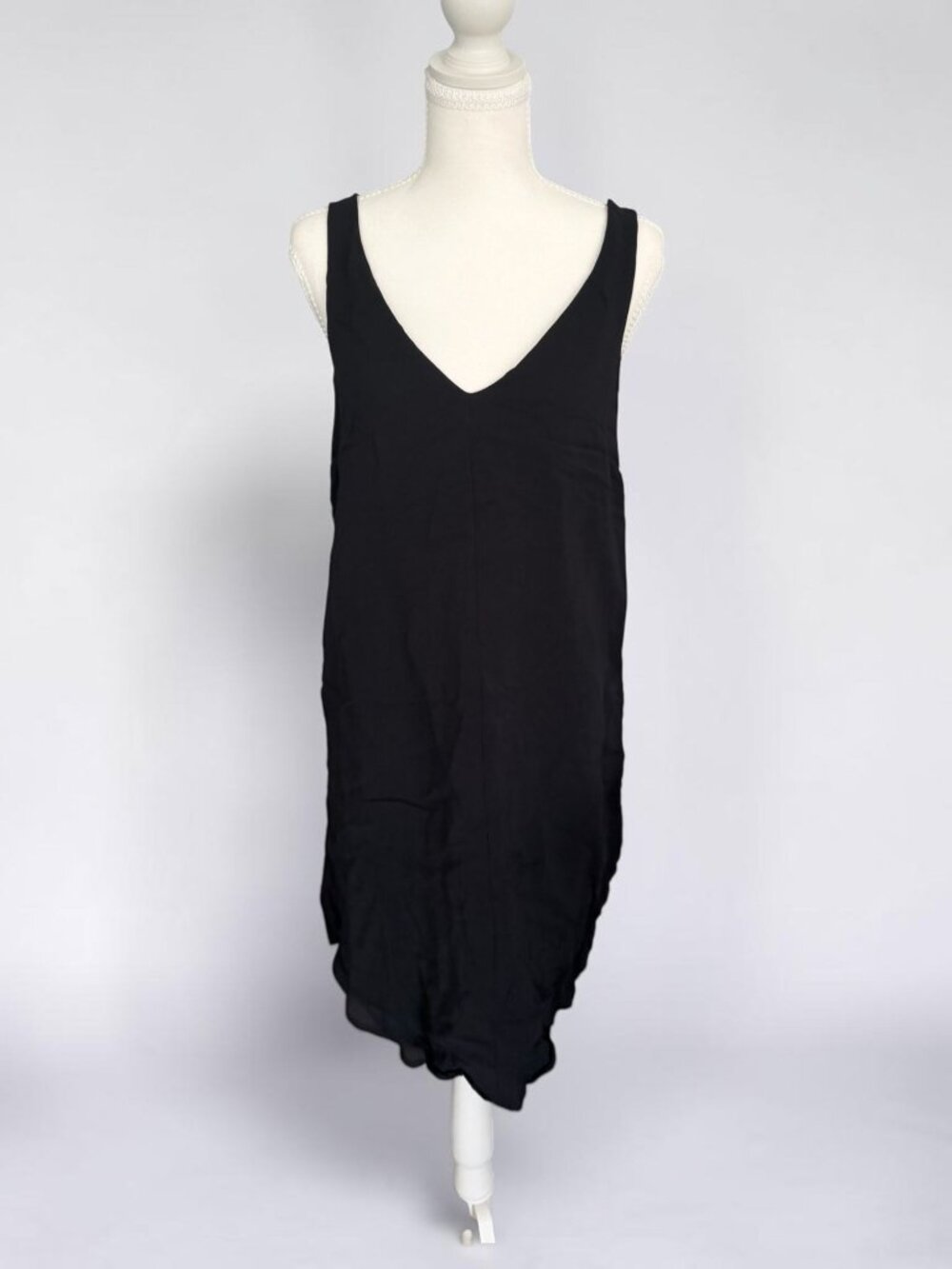 WITCHERY Black V Neck Swing Dress Size US 8